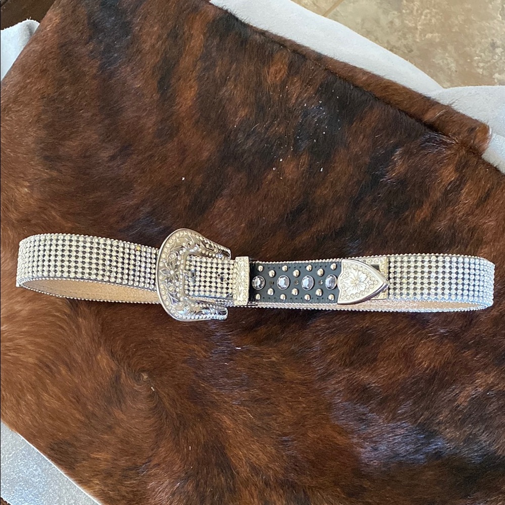 Elegant Silver Studded Belt